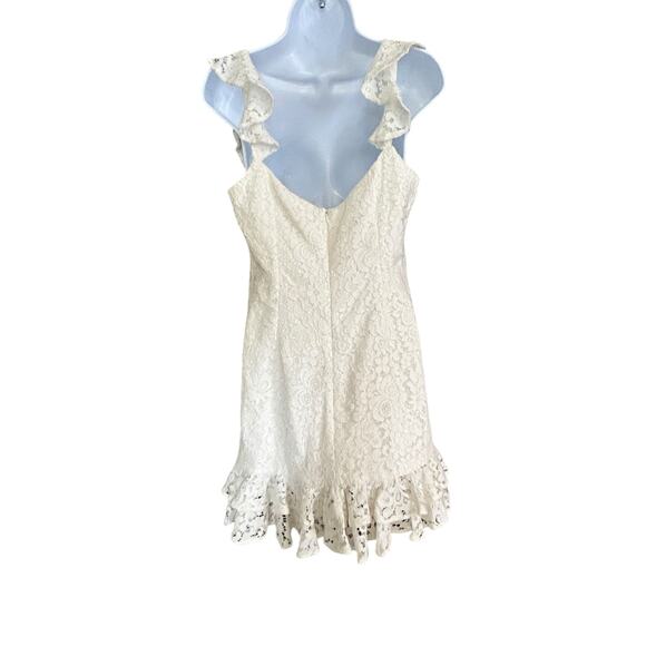 Bardot Adira Lace Mini Dress Ivory Size 8 NWT Coquette Bridal Shower Soft Girl - Picture 6 of 10